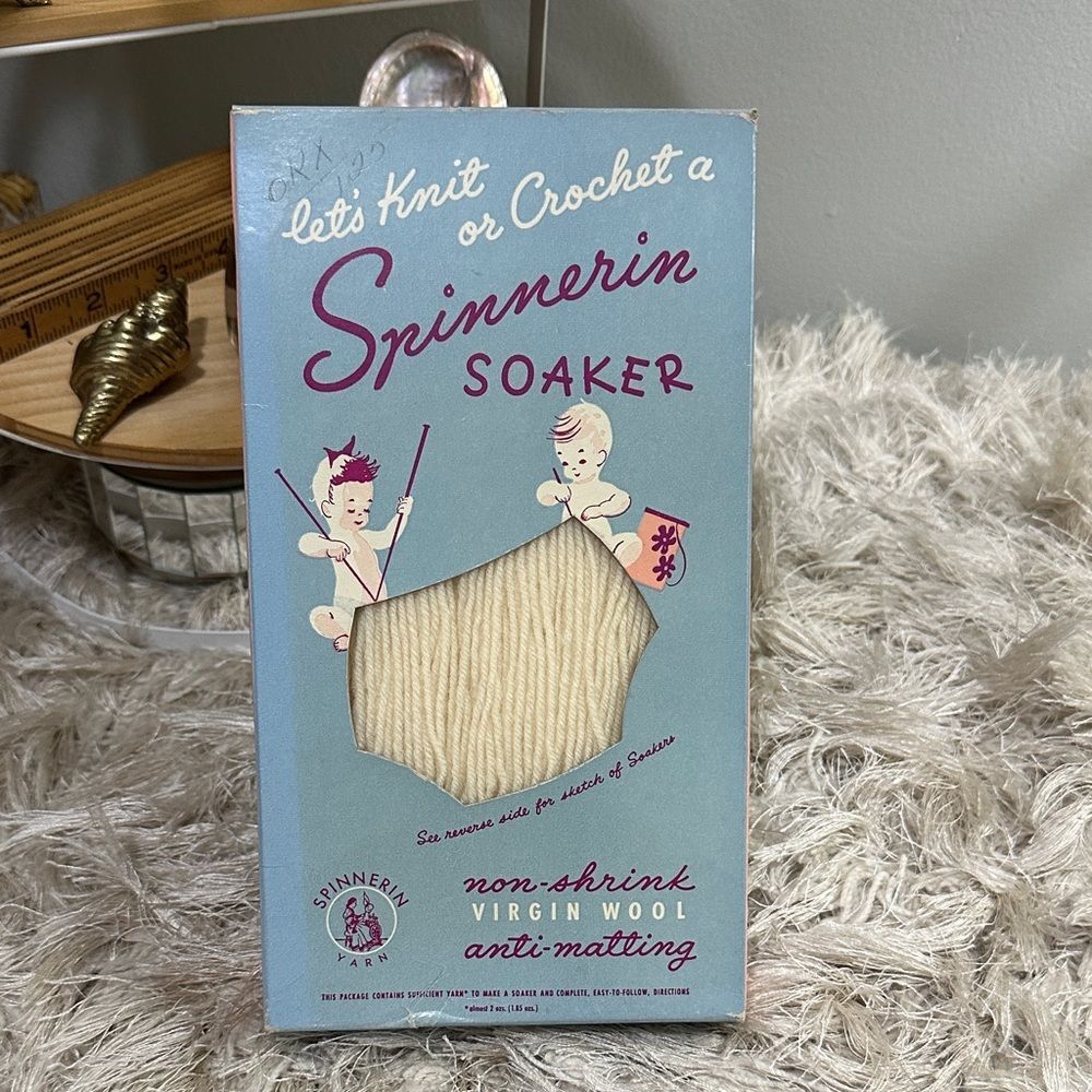 Vintage Spinnerin Soaker Knit Or Crochet Kit To Create A Wool Diaper Cover‎